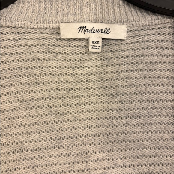 Madewell Light Gray open front waterfall 3/4 sleeve Women's Cardigan XXS - Picture 5 of 6